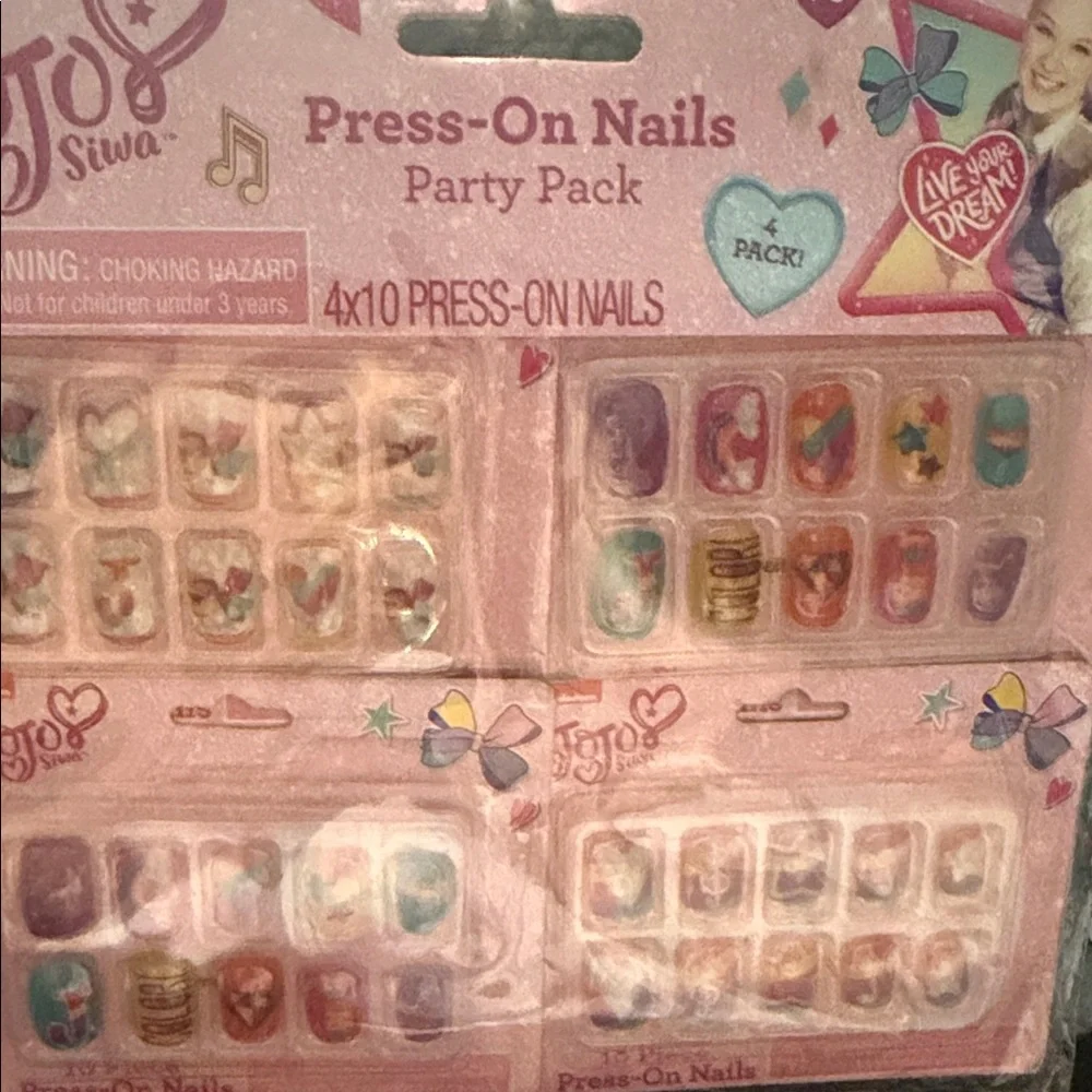 JoJo Siwa Press-On Nails Party Pack - Pink and Blue